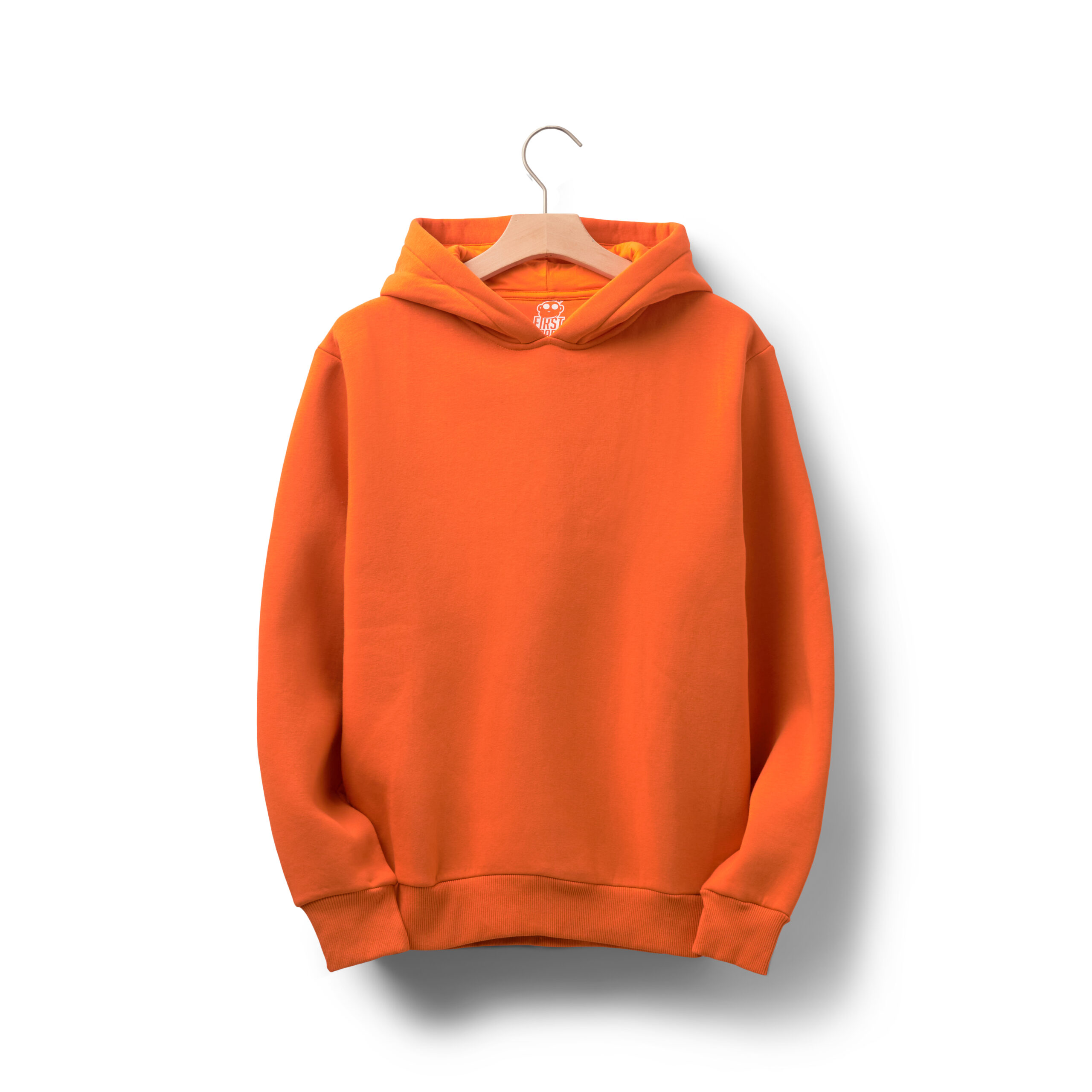 Orange Plain Hoodies
